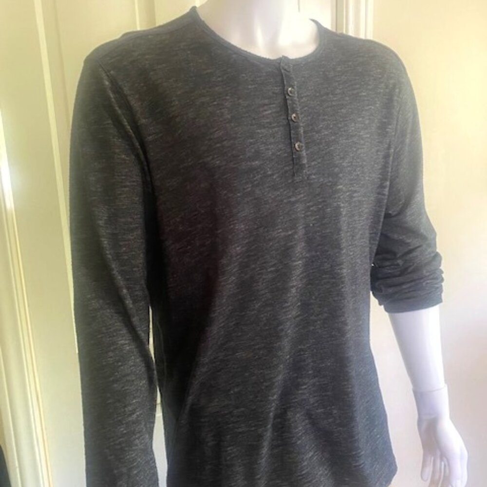 Men's John Varvatos Luxe Walden Henley Long Sleeve XL